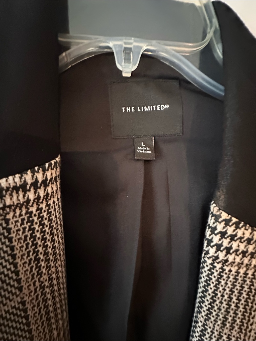 The Limited Black & White Houndstooth Sport Blazer - Women